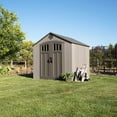 thumbnail image 3 of Lifetime Lockable DIY Polyethylene Storage Shed 52.9 sq. ft., 8' x 7.5', Light Brown (60370), 3 of 11