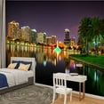 thumbnail image 2 of Peel and Stick Wallpaper Waterproof Orlando downtown skyline Lake Eola night Wall Mural Decor Self Adhesive and Removable 100in x 144in, 2 of 8