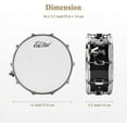 thumbnail image 3 of Eastar Snare Drum Set for Students Beginners with Mute Pad, Drum Sticks, Snare Drum Bag, Drum Key, 14"X 5.5",Starry Black, 3 of 6