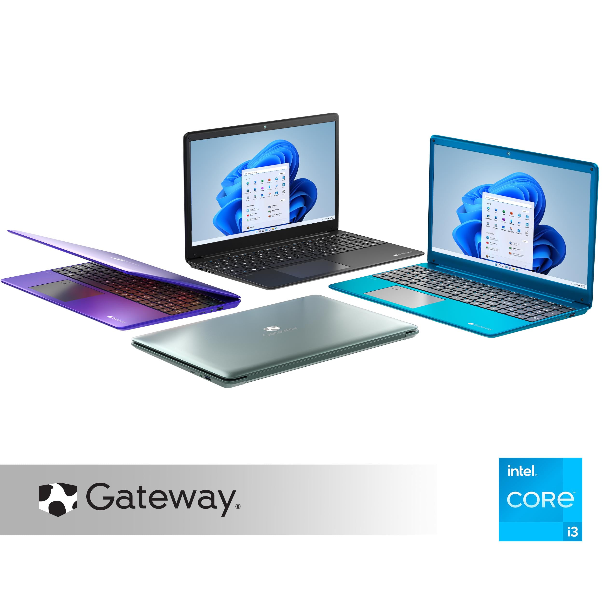 Gateway 15.6" Ultra Slim Notebook, FHD, Intel Core i3-1115G4, Dual Core, 8GB Memory, 256GB SSD, Tuned by THX, 1.0MP Webcam, HDMI, Fingerprint Scanner, Cortana, Windows 10 Home, Black