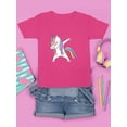 thumbnail image 3 of Colorful Dabbing Unicorn T-Shirt Juniors -Image by Shutterstock,  Large, 3 of 4