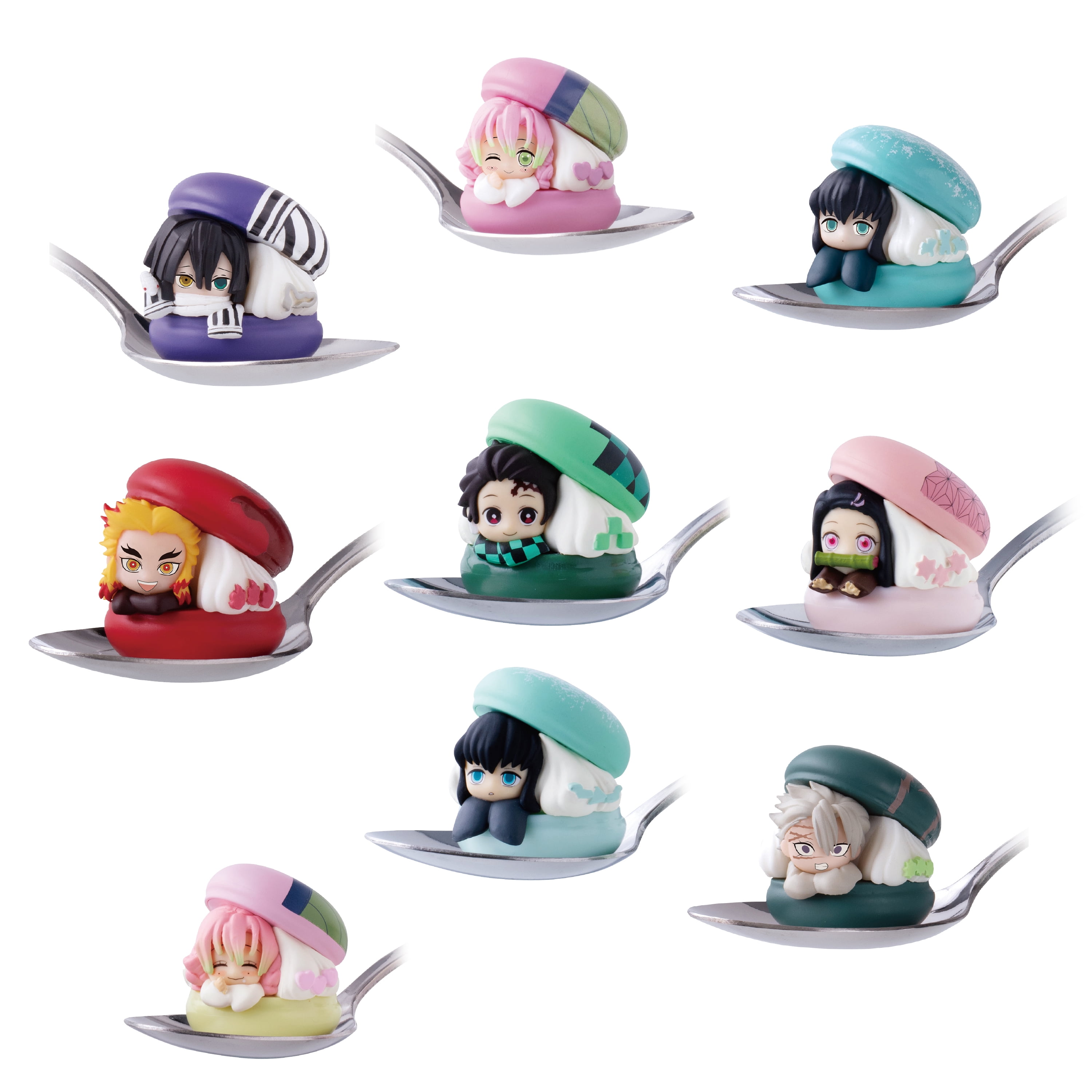 Bandai Namco - Demon Slayer - Chara Macaron, Gashapon Blind Pack Figure (Sent at Random)