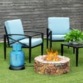 thumbnail image 3 of Patiojoy Table de Foyer au Gaz d'Extérieur 40000 BTU Allumage Électronique au Propane Roche de Lave Brun, 3 of 6