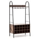 thumbnail image 4 of Costway Estante Con Botellero Desmontable Y 5 Filas De Soporte Para Copas, 2 Estantes De Almacenamiento, Sistema Antivuelco, Mueble Bar De Vinos Para Cocina, Comedor, Bar En Casa, Marrón Rústico, 4 of 4