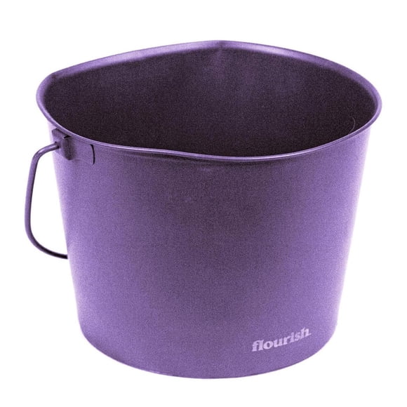 Cubo para perros Flourish Pets, acero inoxidable, 6 litros, morado, paquete de 2