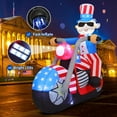 thumbnail image 6 of GOOSH Fourth of July Decoration 5.9FT Uncle Sam Inflatable with LED Lights, Patriotic Decorations Independence Day Inflatable, Outdoor 4th of July Inflatable Uncle Sam Blow Up for Party Garden, 6 of 7