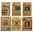 thumbnail image 5 of 2025 Películas y series de televisión, carteles de venta caliente más nuevos, papel Kraft vintage, periódico antiguo, aviso de admisión para regalos para niños, 5 of 5