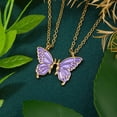 thumbnail image 5 of BKBP Friendship Butterfly Necklace Simple Best Friend Oil Drop Stitching Colorful New Female Fashion Gold Silver Two Piece Jewelry Accessories Gift, 5 of 9