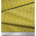 thumbnail image 3 of Soimoi Yellow Cotton Duck Fabric Running Horse Animal Print Sewing Fabric Yard 42 Inch Wide, 3 of 3