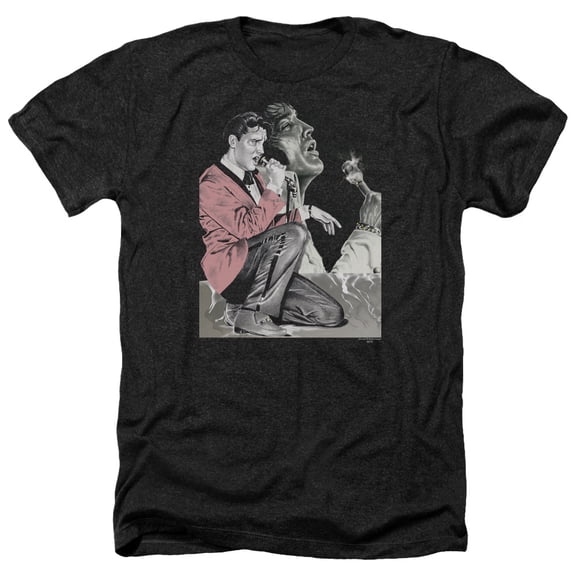Elvis Presley - Rock N Roll Smoke - Heather Short Sleeve Shirt - Small