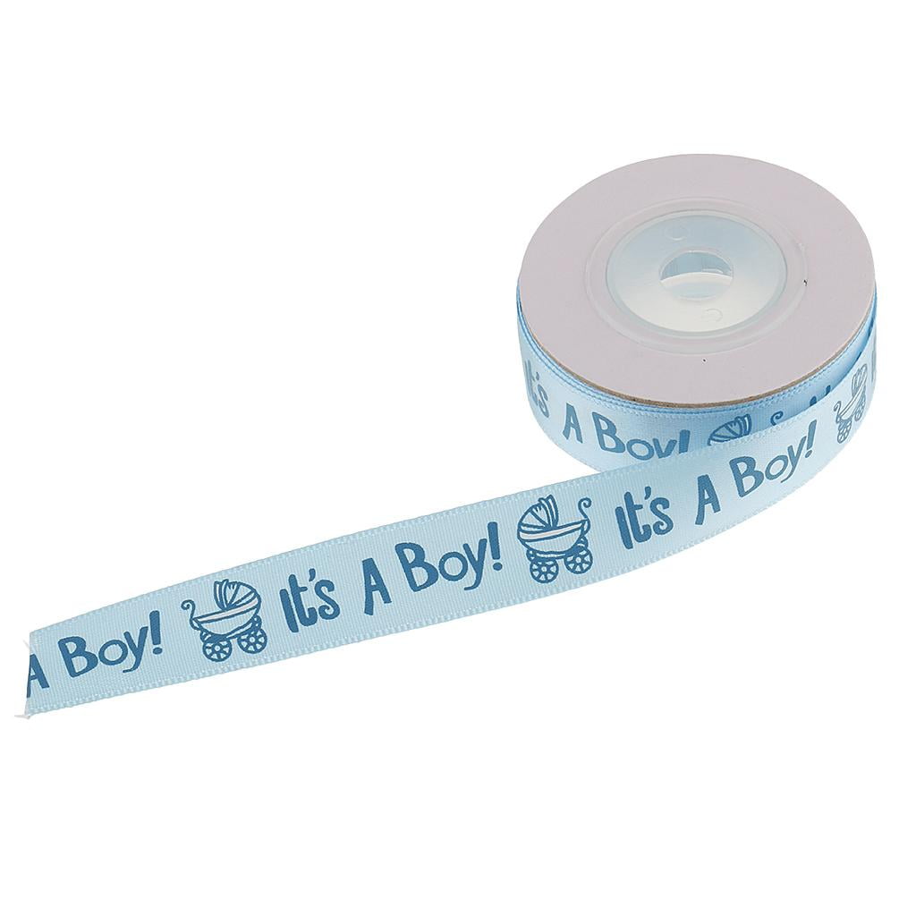 S SERENABLE 12x Blue Pacifier Candy Boxes Favor & 10yd Satin Ribbon Gift Wrapping Baby Shower Supplies