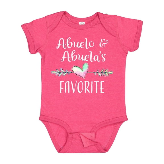 Inktastic Abuelo and Abuelas Favorite- Heart Grandchild Boys or Girls Baby Bodysuit