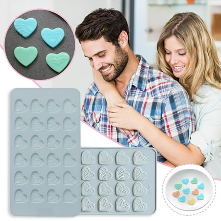 

Kitchen gadgets 24 Heart Shaped Cake Mould Silicone Baking Shape love heart-shaped CHMORA