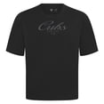 thumbnail image 2 of Men's Levelwear Black Chicago Cubs Ethereal Oversized Luxe Signature Knit T-Shirt, 2 of 3