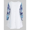 thumbnail image 3 of Más el tamaño de manga larga de Paisley Camiseta estampada Rosegal  Mangas largas de talla grande, 3 of 5