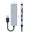 thumbnail image 4 of Adaptador de concentrador USB 5 en 1 2103U Estación de acoplamiento USB multipuerto con USB 3.0 + US TOMSHOO Gris, 4 of 7
