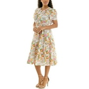 Split Neck Tiered Maxi Dress