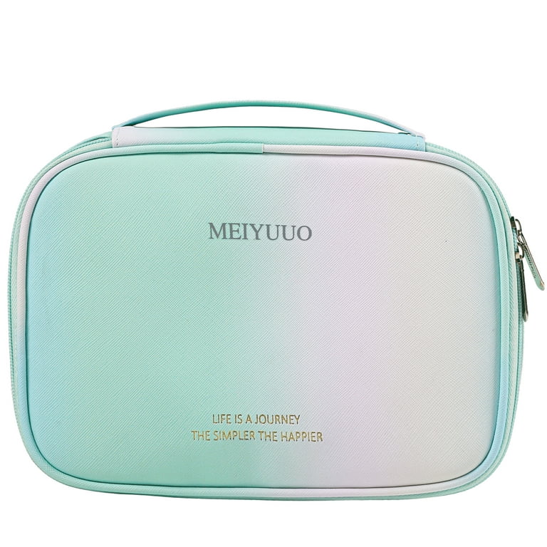 Cute and Portable Clear Preppy Toiletry Bags for Women and Girls