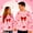*Pink, variant on ClodeEU Womens Valentine's Day Matching Set, Bow and Heart Print Crewneck Sweatshirt For Festival Gift White,Womens Plus XL