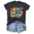 thumbnail image 1 of HUITKMM Chemises Grande Taille pour Femmes T-Shirt Décontracté à Manches Courtes pour Femmes Haut à Col Rond Imprimé Stylé Blouse Confortable pour Usage Quotidien Tissu Doux et Respirant Tee, 1 of 2