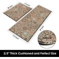 thumbnail image 5 of Anti-Fatigue Kitchen Rug Set of 2 Mandala Boho Floral Brown Cushioned Kitchen Floor Mat, Standing Mat Waterproof Non-Slip Kitchen Mats and Rugs PVC Ergonomic Comfort Foam Rug for Kitchen, 5 of 6