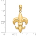 thumbnail image 4 of Real 14kt Yellow Gold Medium Fleur-De-Lis Pendant; for Adults and Teens; for Women and Men, 4 of 4