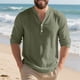 thumbnail image 1 of pstuiky camisetas de manga larga para hombre, Blusas casuales de color liso con cuello redondo y mangas largas para hombre top de hombre xl, 1 of 8
