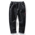 thumbnail image 1 of HAJGJP Jeans Coupe Droite Régulière pour Garçons Pantalon en Denim Décontracté Pantalon en Denim Extensible Pantalon de Printemps pour Garçons BK3,4-5 Ans, 1 of 9