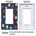 thumbnail image 3 of Yayeee Rocker Switch Wall Plate 3-Gang 6.5"x4.6" Home Decorative Outlet Cover, Red White Stars, 3 of 6