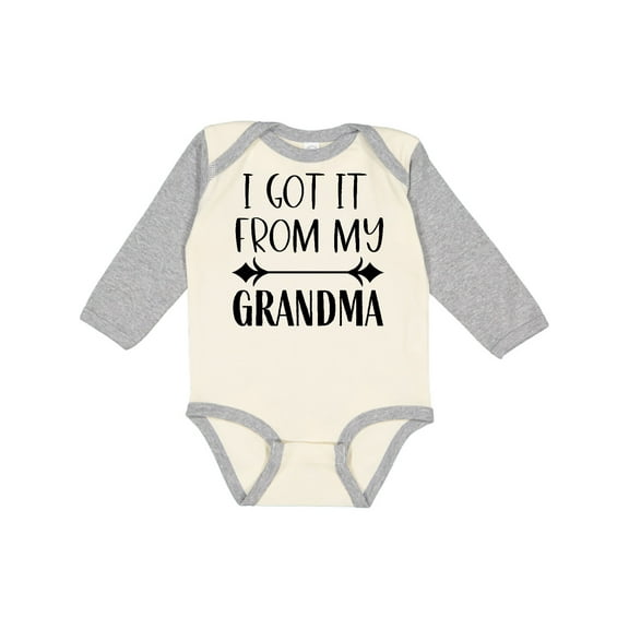Inktastic I Got It From My Grandma Boys or Girls Long Sleeve Baby Bodysuit