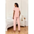 thumbnail image 4 of Ekouaer 2 Piece Womens Pajamas Short Sleeve Top and Long Pants Pjs Set Printed Sleepwear with Pocket Valentine's Day Party, 4 of 6