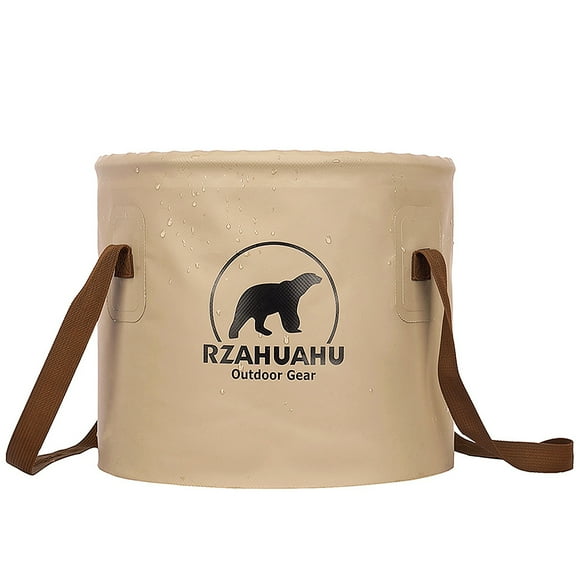 Cubo plegable Cubo plegable de 18L/25L para exteriores, cubo de agua plegable de PVC, recipiente de RZAHUAHU Cubo plegable