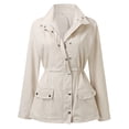 thumbnail image 4 of Futezty Women Zip Up Cardigan Jackets Lightweight Long Sleeve Snap Button Coats Outwear, 4 of 5