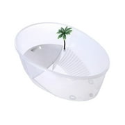 Small Aquarium Turtle Tank Reptile Terrarium Basking Island with for Pet Supplies