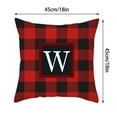 thumbnail image 3 of DefiDgd Christmas Red Plaid Pattern Pillow Covers Home Decoration,48Letters Xmas Throw Pillow Cases Red Cushion Cover for Home Bedroom Couch Sofa Christmas Decorations(W), 3 of 3