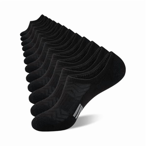 Eryueer Eallco No Show Cotton Athletic Socks for Women - Low Cut, Ankle No Slip, Invisible Running Cushioned - 6 Pairs