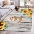 thumbnail image 2 of Sunflower Area Rugs Collection 2.7'x5', Summer Botanical Elegant Floral Wooden Non Slip Indoor Rectangle Throw Runner Rug Floor Mat Carpet for Living Room Dining Table Bedroom Nursery, 2 of 9