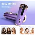 thumbnail image 5 of Automatic Curling Iron, Hair Curling Iron for Hair Styling, Cordless Auto Hair Curler, with 6 Temps and Timers, Auto Shut-Off, Fast Heating, Rechargeable Cordless Hair Curler 1 (Purple), 5 of 12