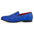 thumbnail image 2 of Santimon Men Dress Shoes Glitter Loafers Slip On Casual Wedding Party Formal Shoes Blue 12.5 US, 2 of 7