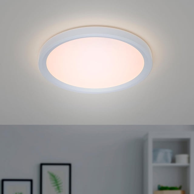 Plafón Led Commercial Electric Blanco Y Bronce 27.6X4 Cm