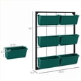 thumbnail image 6 of Planter 3-Tier Self-Draining Wall Mounted 6-Pot Vertical Planter for Indoor Outdoor, Modern | Sage Green | Steel, 6 of 8