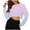 Purple, variant on hotojiny Fall Fashion Women Crew Neck Crop Tops Long Sleeve Lightweigh Tee Shirt Loose Cropped Sweatshirts