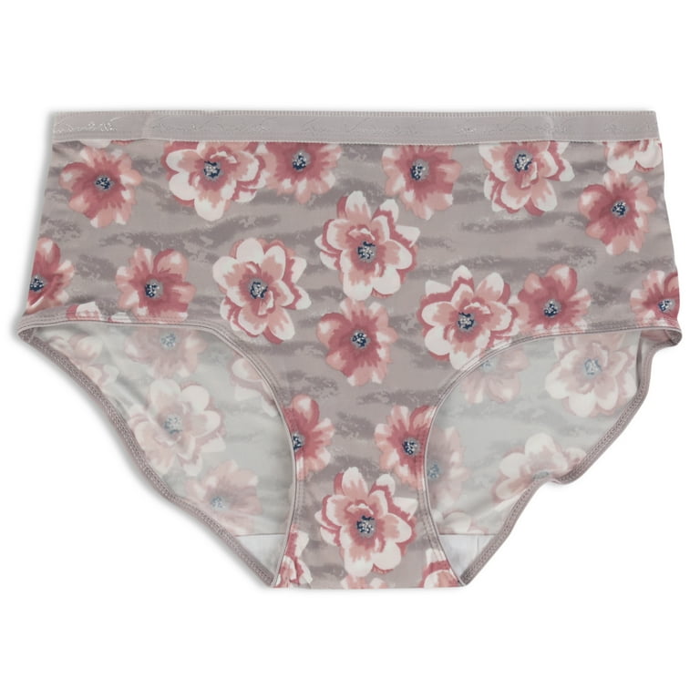 GLORIA VANDERBILT Women's Plus Size 5-Pack Tag Free Micro Brief Underwear  Set