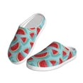 thumbnail image 2 of Lsque Watermelon Pattern Womens Comfort Cotton on Scuff With Memory Foam and Anti-skid Sole Slipper-46/47, 2 of 7