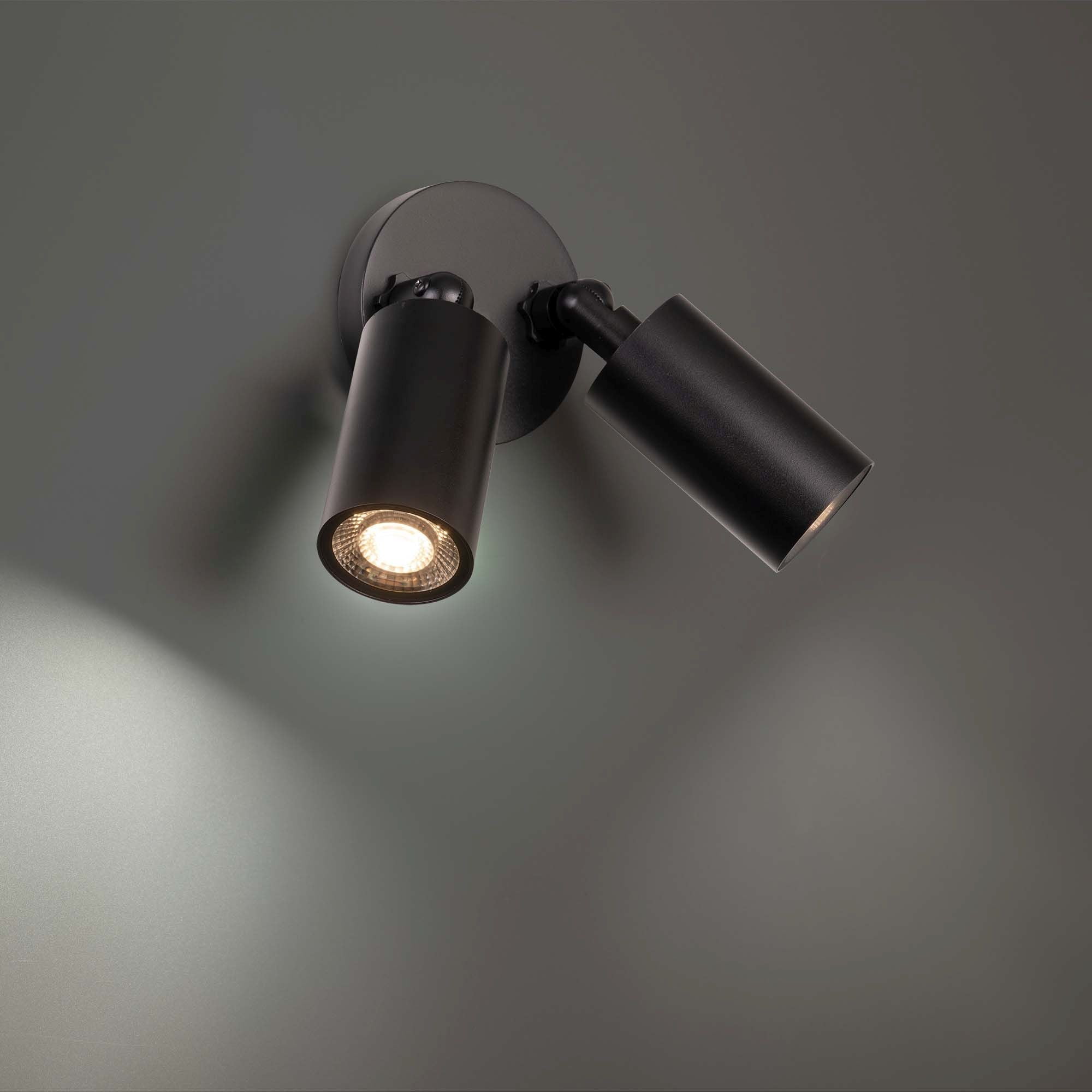 WS-W230302-30-BK WAC Limited Cylinder - 16.5W 2 LED Outdoor Wall Mount-5.06 Inch Tall and 4.75 Inch Wide-Black Finish
