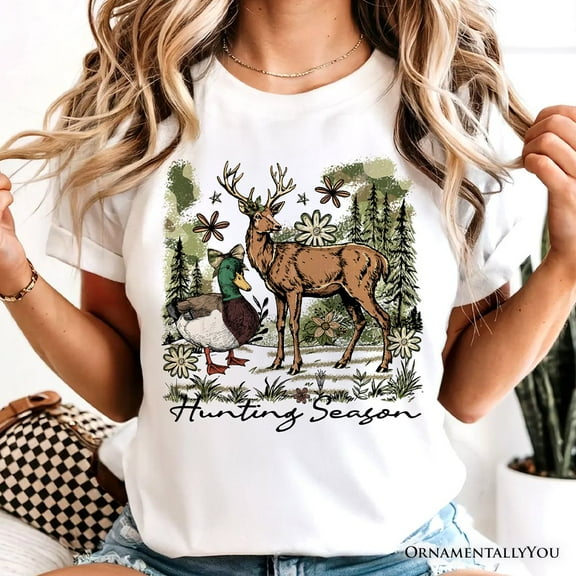 Coquette Hunting Season T-Shirt, Rustic Wildlife Hunter Tee