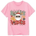 thumbnail image 3 of SonxaHe Infant Girl's Tshirt Christmas Santa Letter Print Short Sleeved T-Shirt Kids Holiday Party Cozy Casual T Shirt Pink,Sized 1-2, 3 of 3