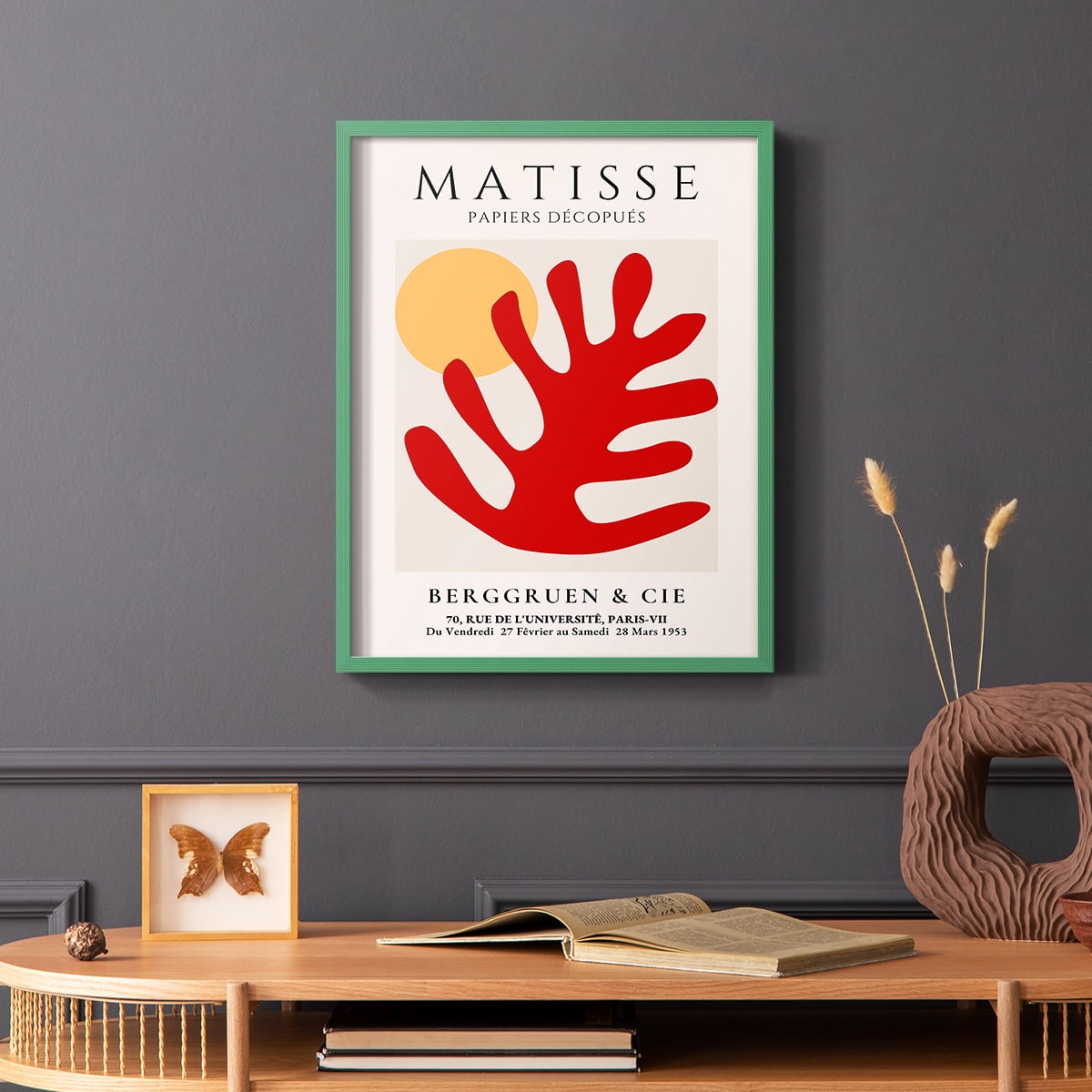 Matisse CLXX Framed Print in Green Solid Wood 16 x 20 Framed Print