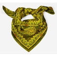 thumbnail image 4 of Phagun Green Floral & Paisley Print Pure Silk Square&nbsp;Scarf&nbsp;Neck Wrap Summer Hair Bandanas For Women, 4 of 6