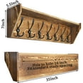 thumbnail image 2 of WEBI Heavy Duty Wall Mounted Shelf with Hooks, 35 inch Long, Wooden Plank, Rustic Brown, 2 of 13